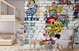 Wybierz Fototapeta ściana 3D z graffiti  na ścianę