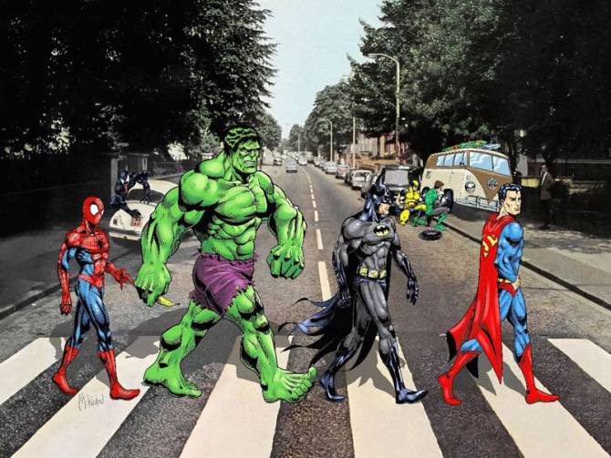 Fototapeta Bohaterowie jako beatles