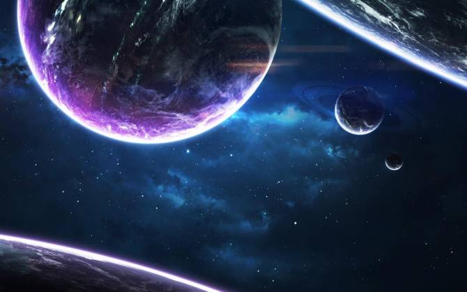 Fototapeta blask planet